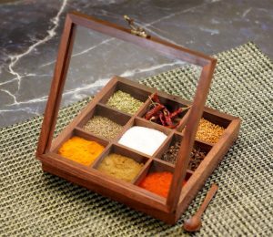 Suraj International Stored Wooden Spice Box