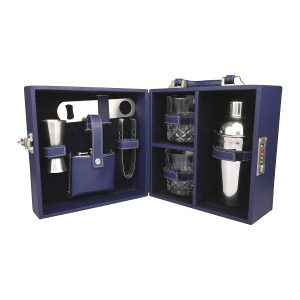 Suraj International Store 2 Glass Mini Leather Bar set