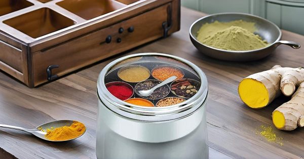 Suraj International Store SS See Thru Spice Box
