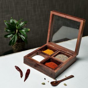 Suraj International Stored Wooden Spice Box