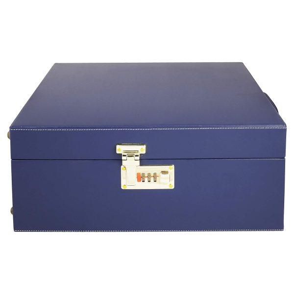 Suraj International Store Blue Leather Briefcase Bar set
