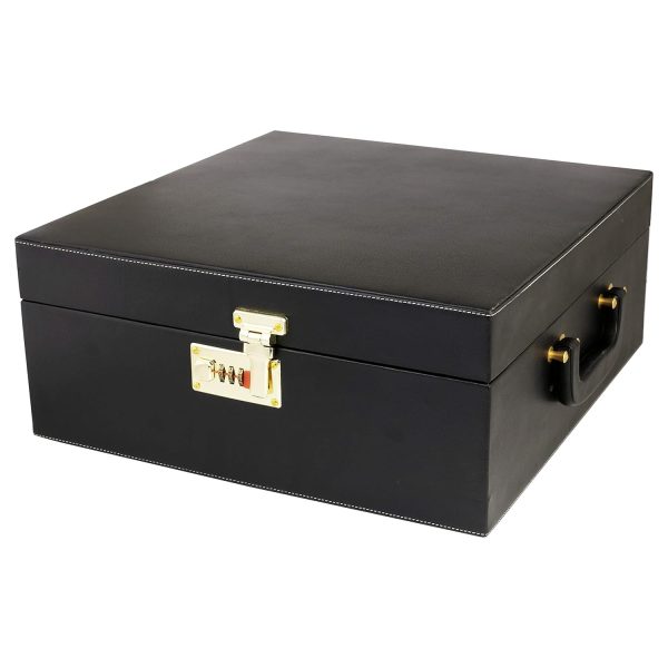 Suraj International Store Black Briefcase Leather bar set