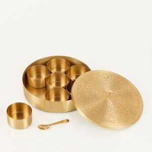 Suraj International Store Pure Brass Spice Box
