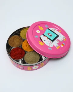 Suraj International Store Stainless Steel Hand Printed Spice Box