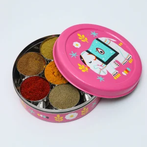 Stainless Steel Hand painted Steel Spice box