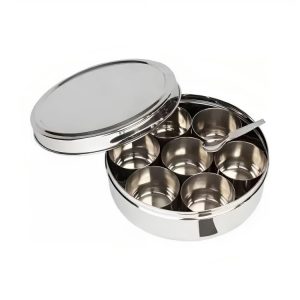 Suraj International Store SS Solid Lid Spice Box