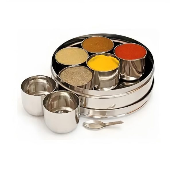 Suraj International Store SS Solid Lid Spice Box