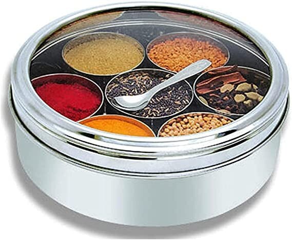 Suraj International Store SS See Thru Spice Box