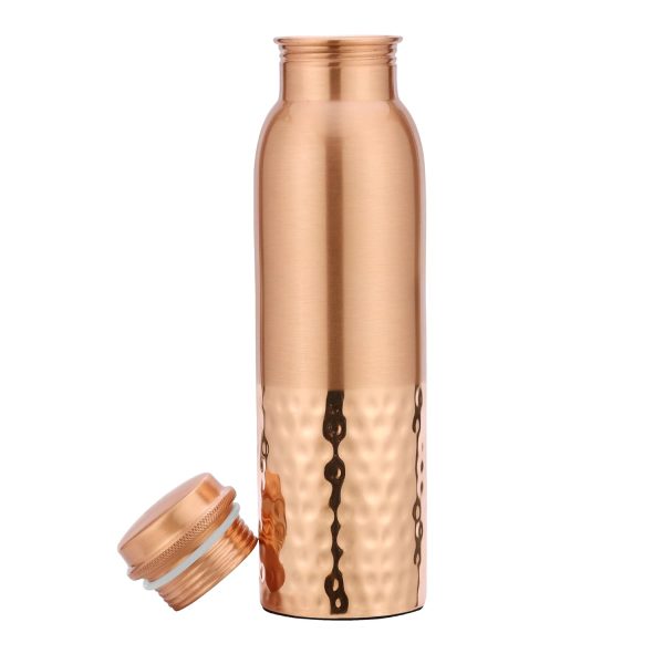 Suraj International Store Pure Copper Half Hammered 1Ltr Bottle