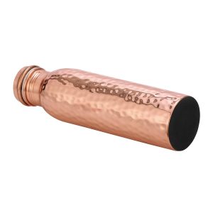 Pure Copper Hammered Water Bottle, 1 Ltr